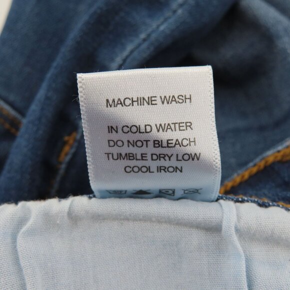 Judy Blue Womens 5/27 Boyfriend Fit Whiskered Blue Wash Denim Jeans Distressed - Picture 11 of 13